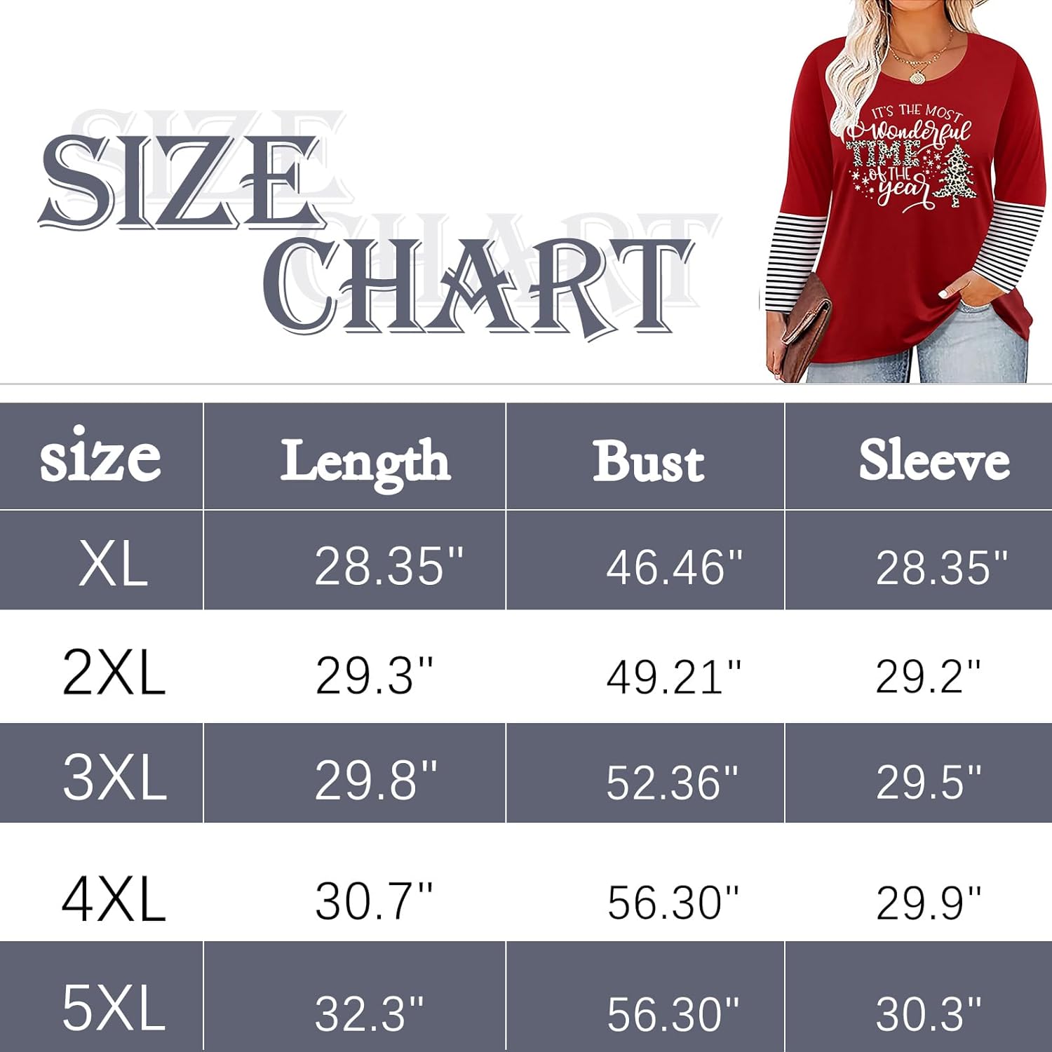 Plus Size Merry Christmas Shirts Women Xmas Buffalo Plaid Tree Shirt Long Oversized Graphic Tees Xmas Tops - Image 6