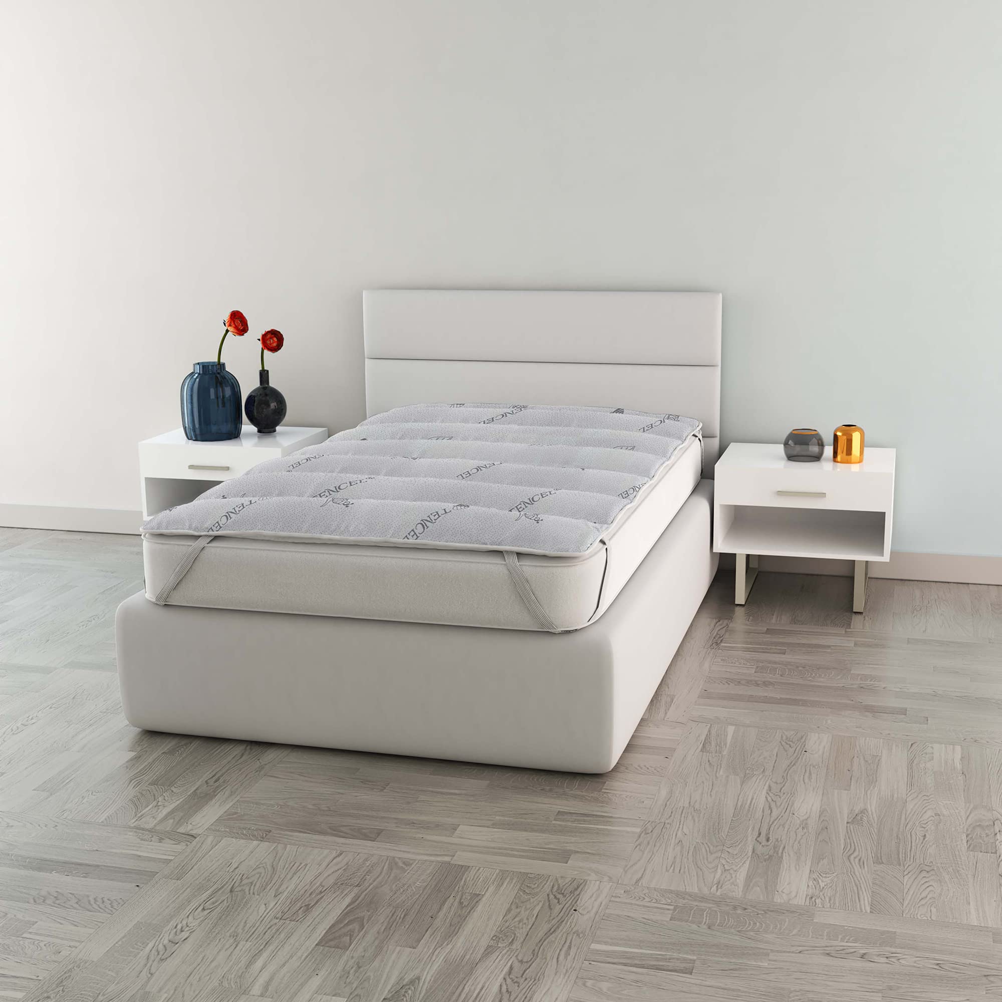 Topper Singolo 80x195 Made in Italy con Fibra di Tencel per Massimo Comfort