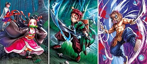 Póster de anime 3D de 11.6 x 15.5 pulgadas, póster holográfico, imagen abatible de ilusión y holograma para sala de estar, dormitorio, club,