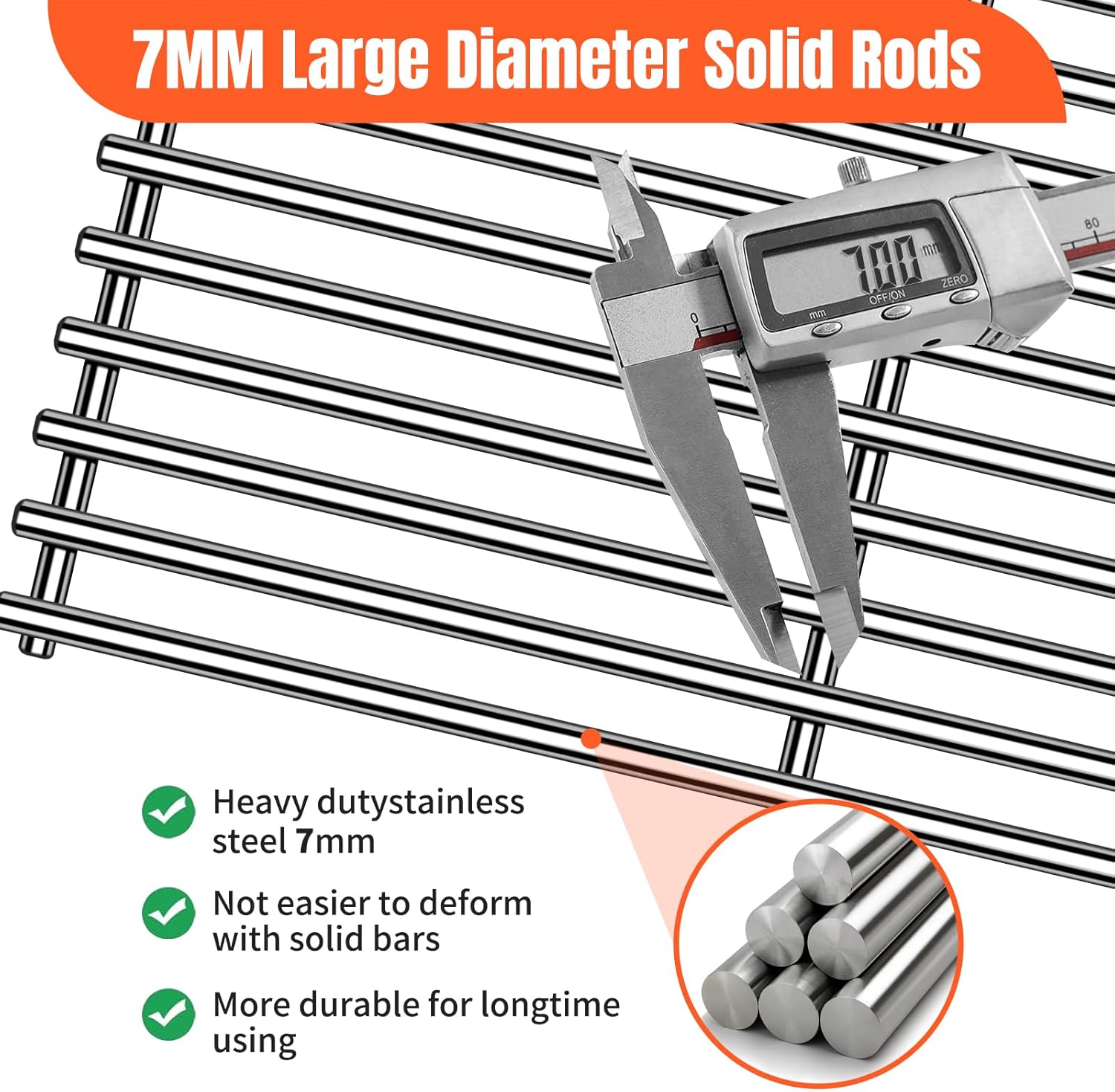1 Pack 91601 Gas Grill Steel Wire Rock Grate Grids Replacement Parts for Select Arkla,for Charmglow,for Falcon Models,for Kenmore Models