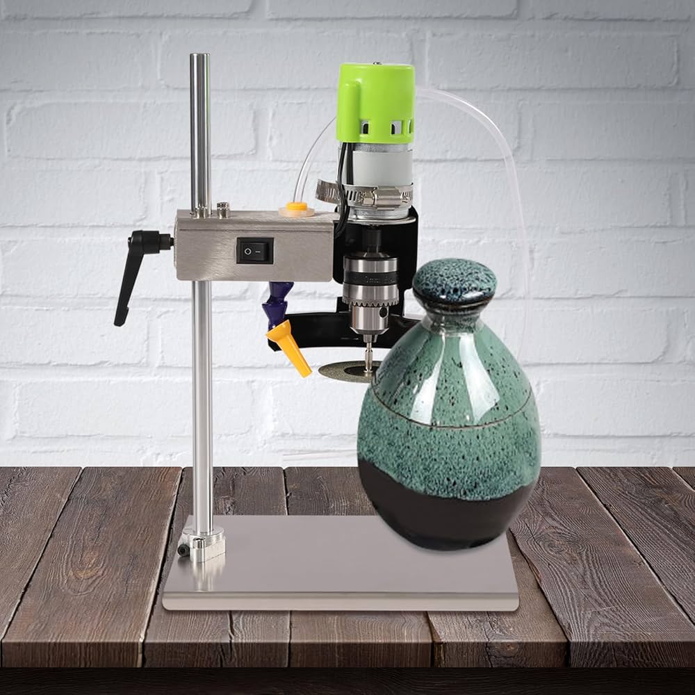 Tagliabottiglie Elettrico Professionale - Velocità Regolabile 5000-8000 RPM, 32 Accessori Per Vetro E Ceramica