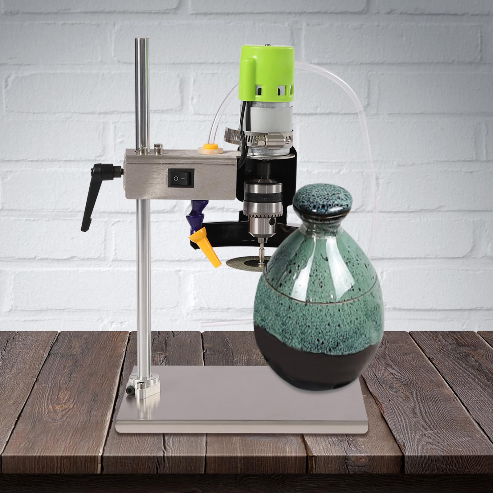 Macchina da taglio elettrica per bottiglie di vetro da 150W, tagliabottiglie elettrico per bottiglie di vetro, tagliavetro regolabile a velocità 6000 giri/min, utensile da taglio per bottiglie di vino
