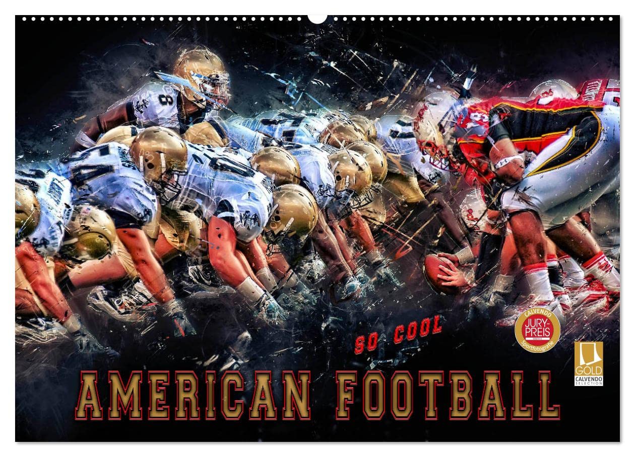 American Football - so cool (Wandkalender 2026 DIN A2 quer), CALVENDO Monatskalender: American Football, Teamsport der Extra-Klasse - beispiellose ... Kraft und Taktik. (CALVENDO Sport)