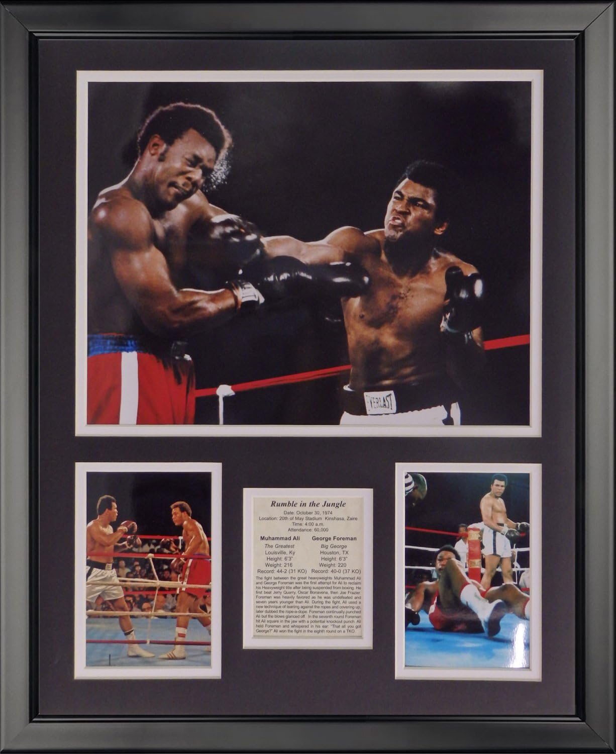 Rumble in the Jungle 16" x 20" Framed Photo Collage by Legends Never Die, Inc.