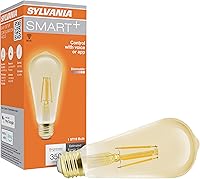 Vista 8 de Sylvania WiFi LED Smart A19 RGBW - Bombilla de filamento de color y acabado ámbar, 7 W eficiente, para Alexa/Google Assistant, 2000 K, no requiere