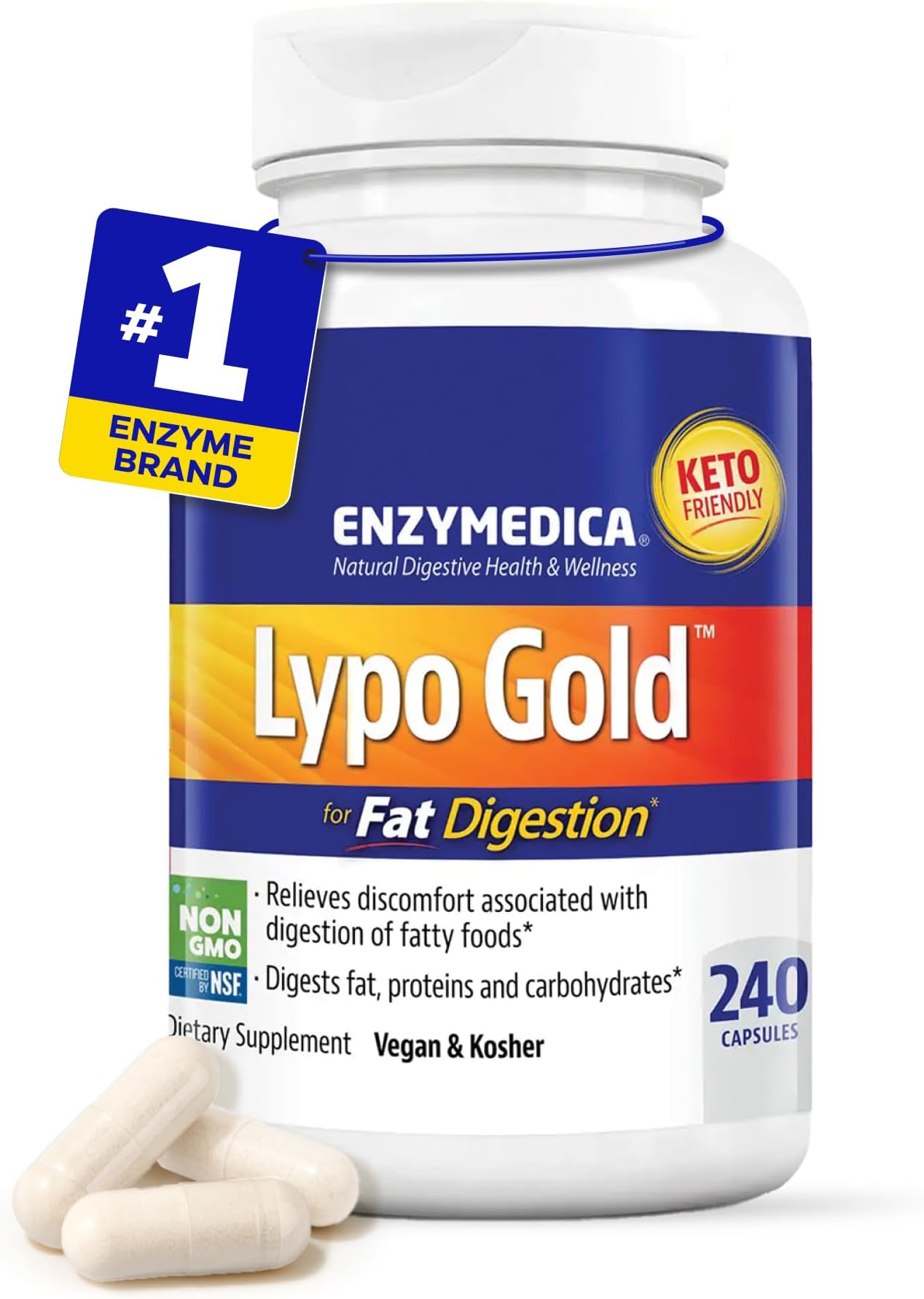 Lypo Gold for Fat Digestion,240 Capsules