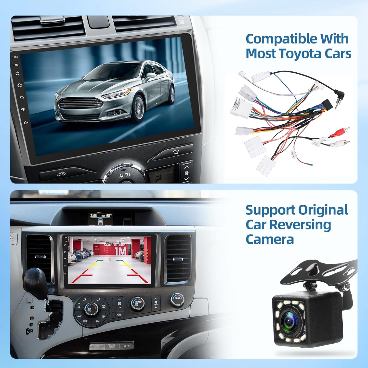 for Toyota JBL Harness Adapter for Toyota Car Stereo Radio 16 Pin Wire with Canbus Compatible with Camry Corolla RAV4 Tundra Yaris Sienna Hilux