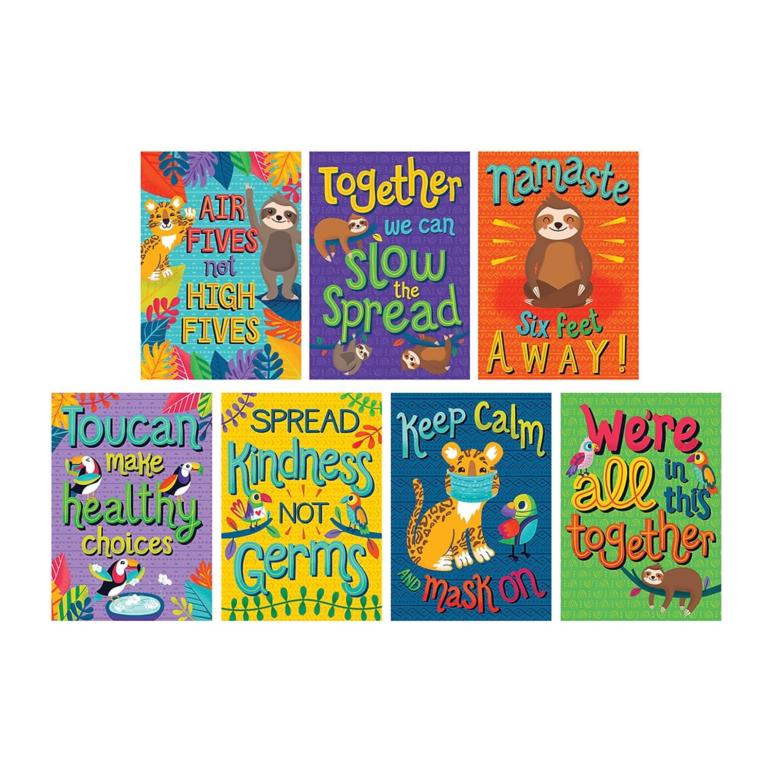 Affiches One World Healthy and Happy pour décorer une chambre d'enfant ou une salle de classe