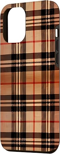 Miniatura 2 de Funda para iPhone 13 Pro Max marrón, azul marino, negro, naranja, a cuadros, Halloween, otoño, calabazas