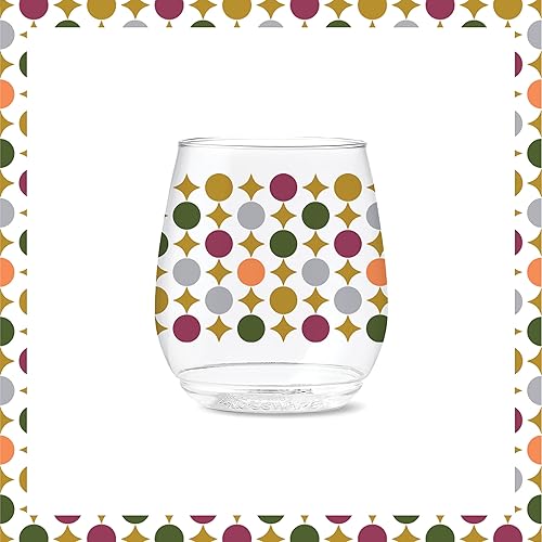 Vista 3 de TOSSWARE POP Vino Designer Series - Formas 3, juego de 6, calidad premium, reciclables, irrompibles y transparentes de plástico transparente