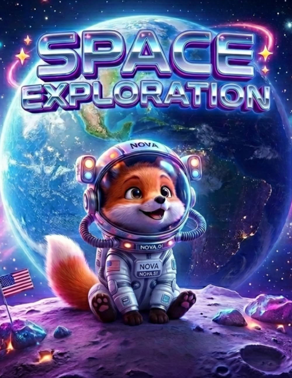 DANTEM Explorers Volume 2: Space Exploration (Nova the Fox): Phonics Activity Book for Kids Ages 4-6: Word Tracing, Coloring and Puzzles