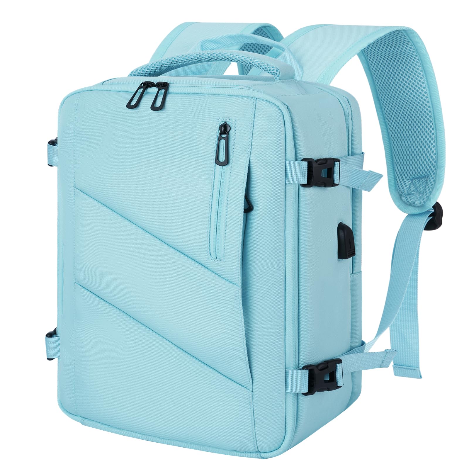 Leyrica Zaino da Viaggio per Easyjet 45x36x20, Bagaglio a Mano Borsone Cabina Zaino per Viaggiare in Aereo per Laptop Daypack Casual Zaino Università ZainoLavoro Impermeabile (Azzurro)