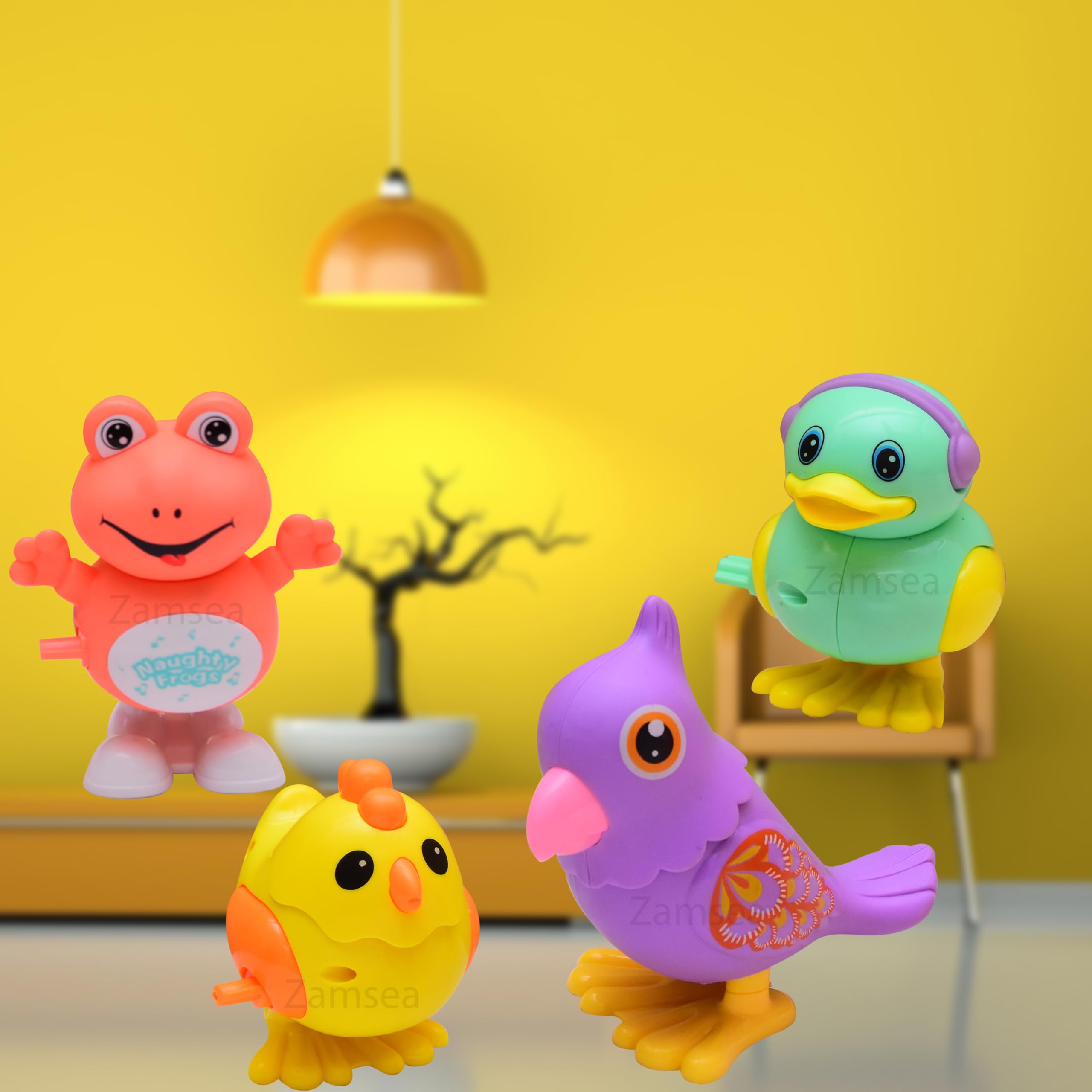 Zamsea Key Operated Wind Up Toy for Kids | Jumping Moving & Rotating Head Toy for 6 Month to 3 Year Old Girls & Boys (Random Combo) (10 Pack) (B0CYGHGN5S) Amazon Price History, Amazon Price Tracker
