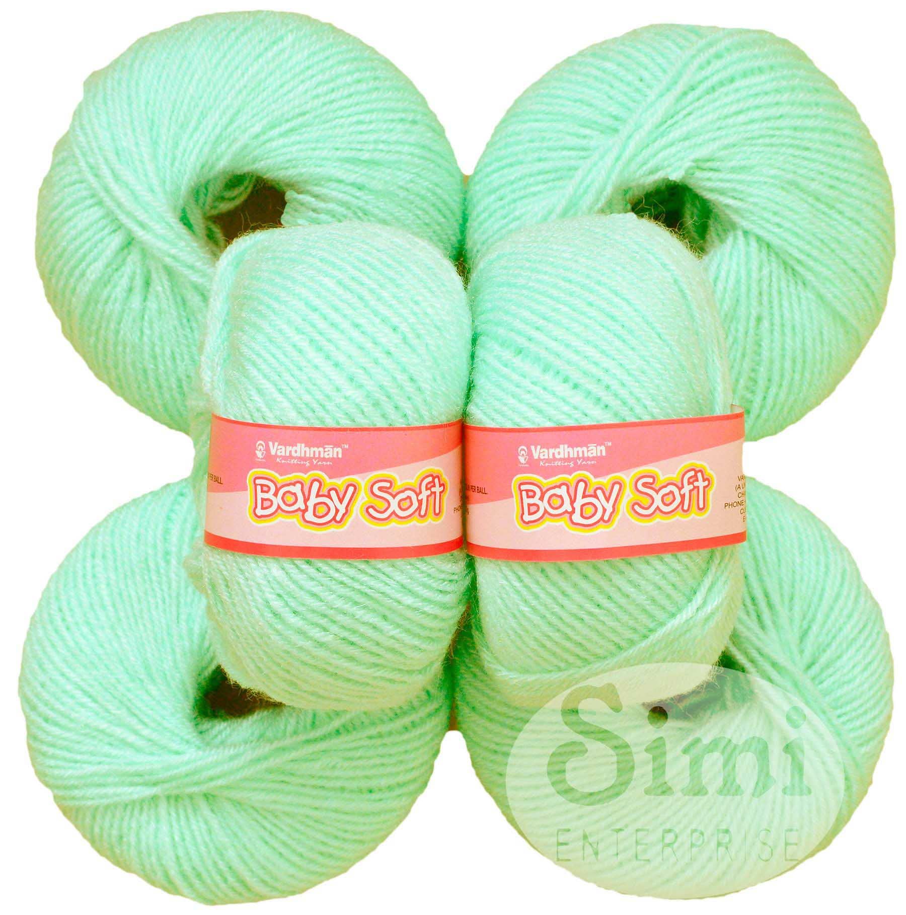 SIMI Enterprise 100% Acrylic Wool Grape Green (16 pc) Baby Wool Wool Ball Hand Knitting Wool/Art Craft Soft Fingering Crochet Hook Yarn, Needle Knitting Yarn Threa L MQD