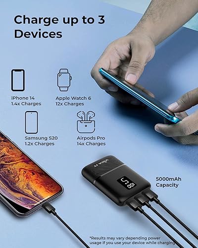 Miniatura 6 de Paquete de 2 baterías recargables de 5 V y 2 A para chaleco calefactado, 5000 mAh, USB, mini batería externa para chaleco calentado, chaqueta con