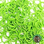 Beauty Town 1000 Pcs Rubber Bands Hair Band Soft Elastic Hair Accessories Braids Mini Hair Ties Stretchy Hair Ties No Damage Rubber Bands for Hair (4-Packs) (Lime Green)