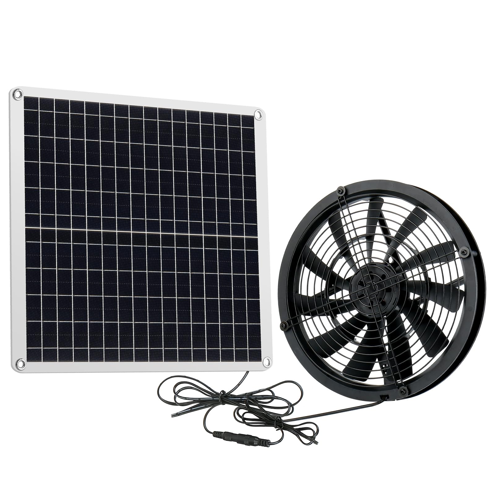 Ventilatore di scarico a energia solare, 20 W, in silicio monocristallino, a energia solare, per polli, serre, animali domestici, scarico finestre