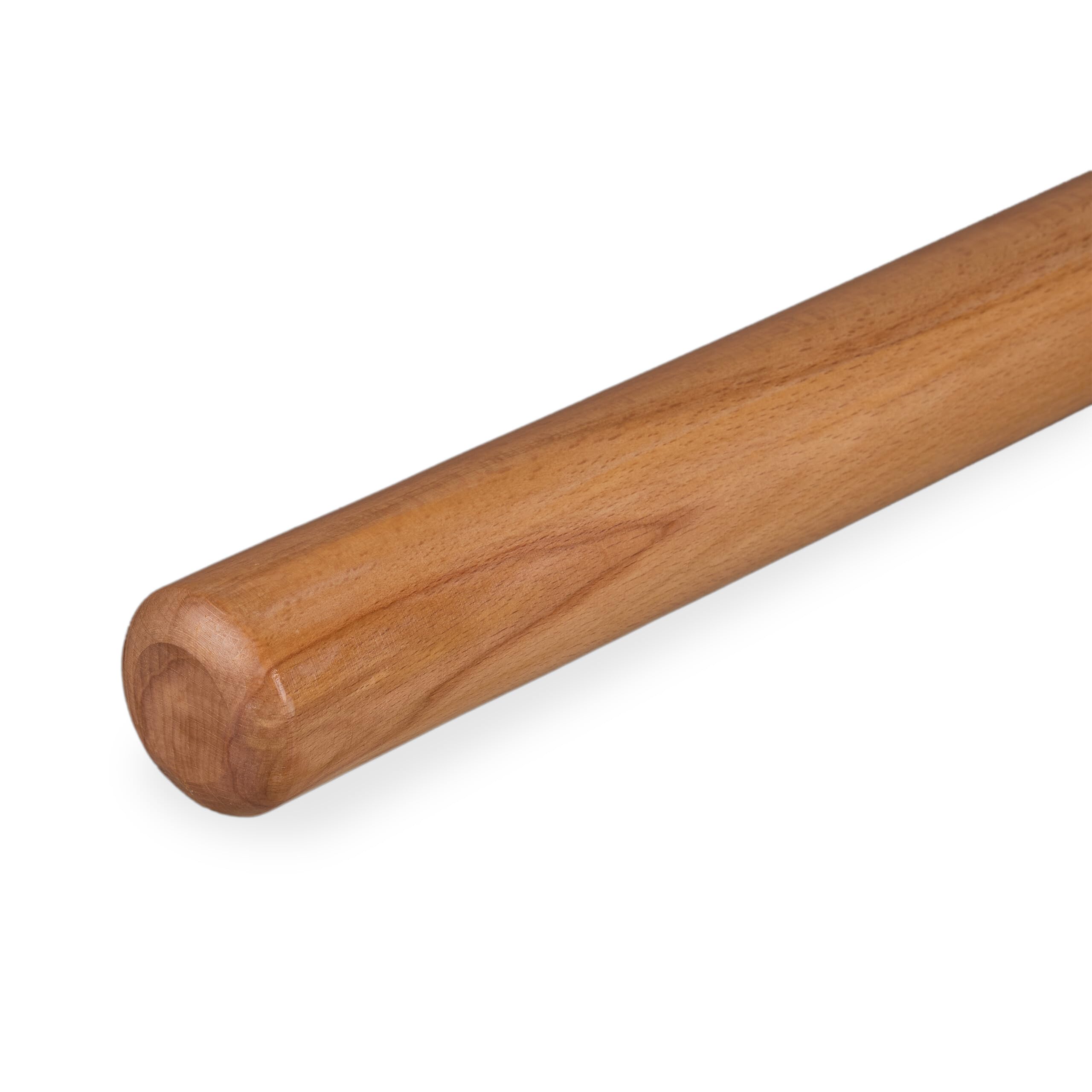 Relaxdays Batte de Baseball ou de Softball, en Bois, 34 ″, Sac en Jute, pour Jouer en Famille ou Entre Amis, Nature