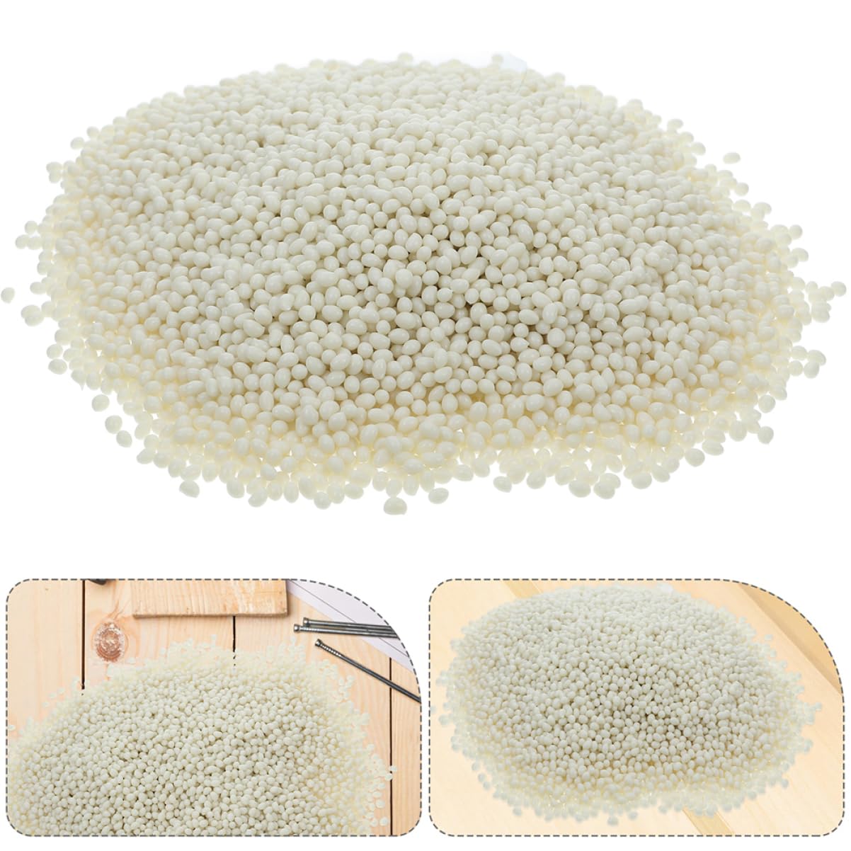 Granuli di Colla a Caldo 1kg Bianco per Bordatura Mobili | Pvc, 1 Confezione, per Finestre e Armadi, per Fai da Te e Lavori di Rifinitura