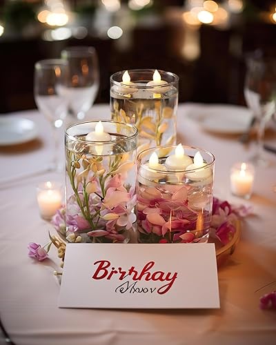 Miniatura 9 de Homemory Paquete de 36 velas flotantes sin llama velas LED blancas cálidas parpadeantes a granel decoración para bodas fiestas centros de mesa