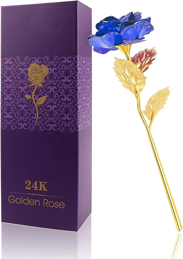 Amazon.com: ALLOMN 24K Golden Rose, Artificial Rose Flower Gifts