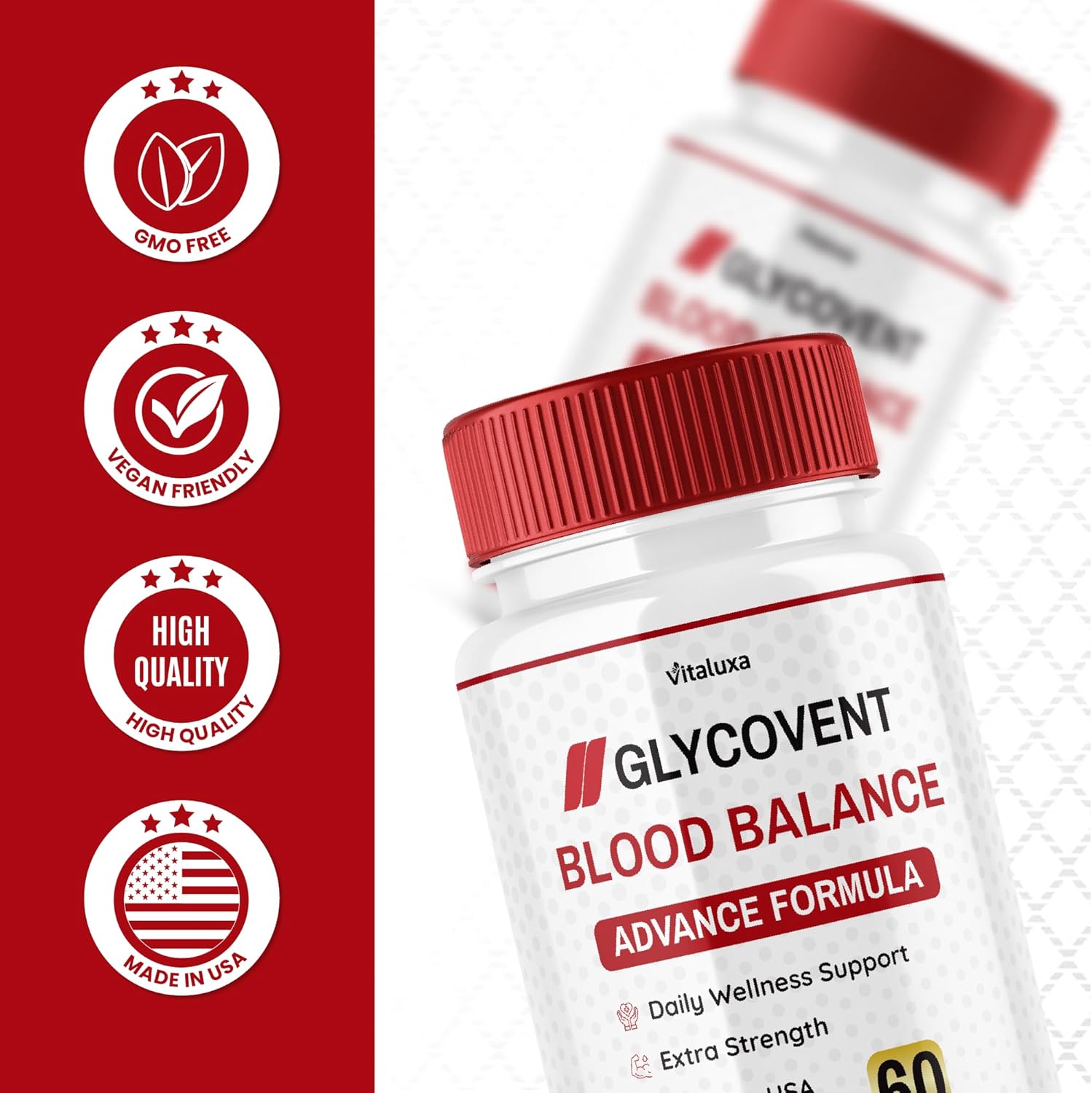 (2 Pack) GlycoVent Blood Balance Capsules, Glyco Vent Natural Vitamin Supplement Pills Support Circulation Healthy Flow Pressure Energy Restore Stabilizer Optimizer Cleaner Capsulas Pastillas (120 ct)