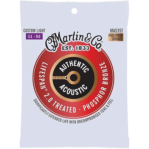 Martin Authentic Acoustic Guitar Strings - Lifespan 2.0 Treated