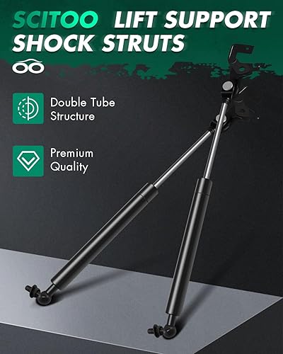 Vista 758 de SCITOO PM1017 - Soportes de elevación de 17.8 pulgadas para Hyundai Santa Fe 2007-2012 trasero izquierdo y derecho Liftgate Shock Struts 2pcs