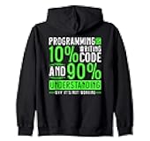 Programmer Coder Writing Code Understanding Funny Coding Zip Hoodie