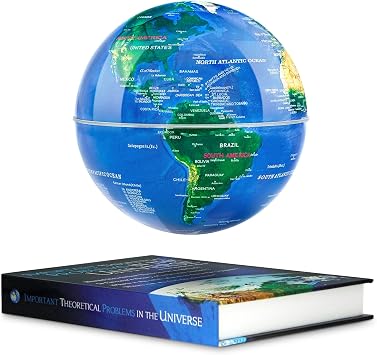 Flagest Magnetic Levitation Floating Globe with 16 Colors LED Lights, Rotating Geographic Globe World Map with Book Base for Home Office Desk Decor, Cool Tech Gadgets for Men Husband Boys and Girls