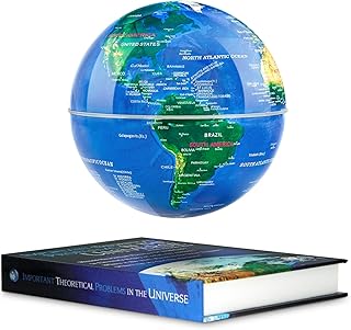 Flagest Magnetic Levitation Floating Globe With Rotating Book Base - Desk Bookshelf Showcase Decoration for Home, Office, ...