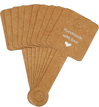 50Pcs Self Adhesive Jewelry Display Cards Versatile Foldable Jewellery Tags for Bracelets and Hair Accessories Adhesive Display Cards