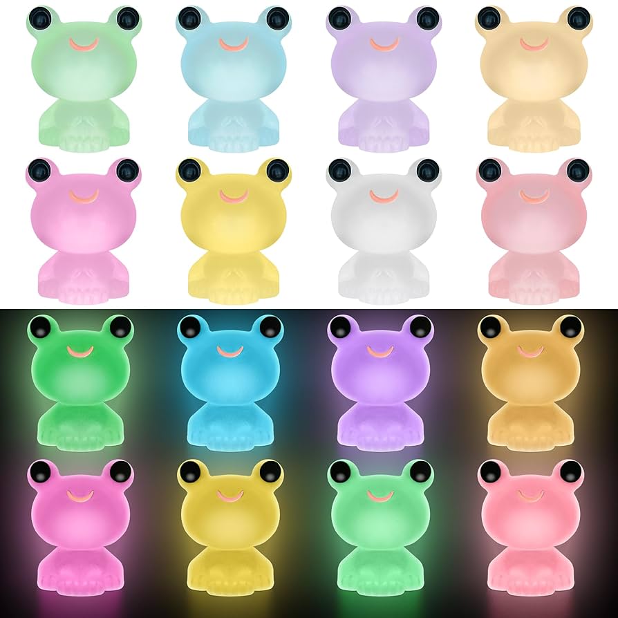 Amazon.com: Tindobewan 50 PCS Tiny Frog Glow in The Dark