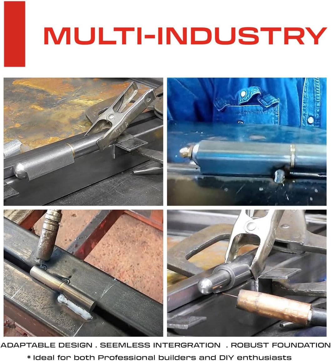 5” Inch Weldable Bullet Hinge – Heavy Duty Barrel Hinges – Weld On Gate Hinges – Weldable Door Hinges – Weld BBQ Smoker Hinge – 5.01" Inch x .774" Inch – Heavy Duty Steel TearDrop Body Pin Grease Zerk