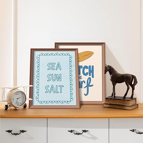 Miniatura 7 de VONTP Decoración artística de pared de surf en la playa, póster retro preppy de tabla de surf playero, decoración de pared para el hogar, playa,