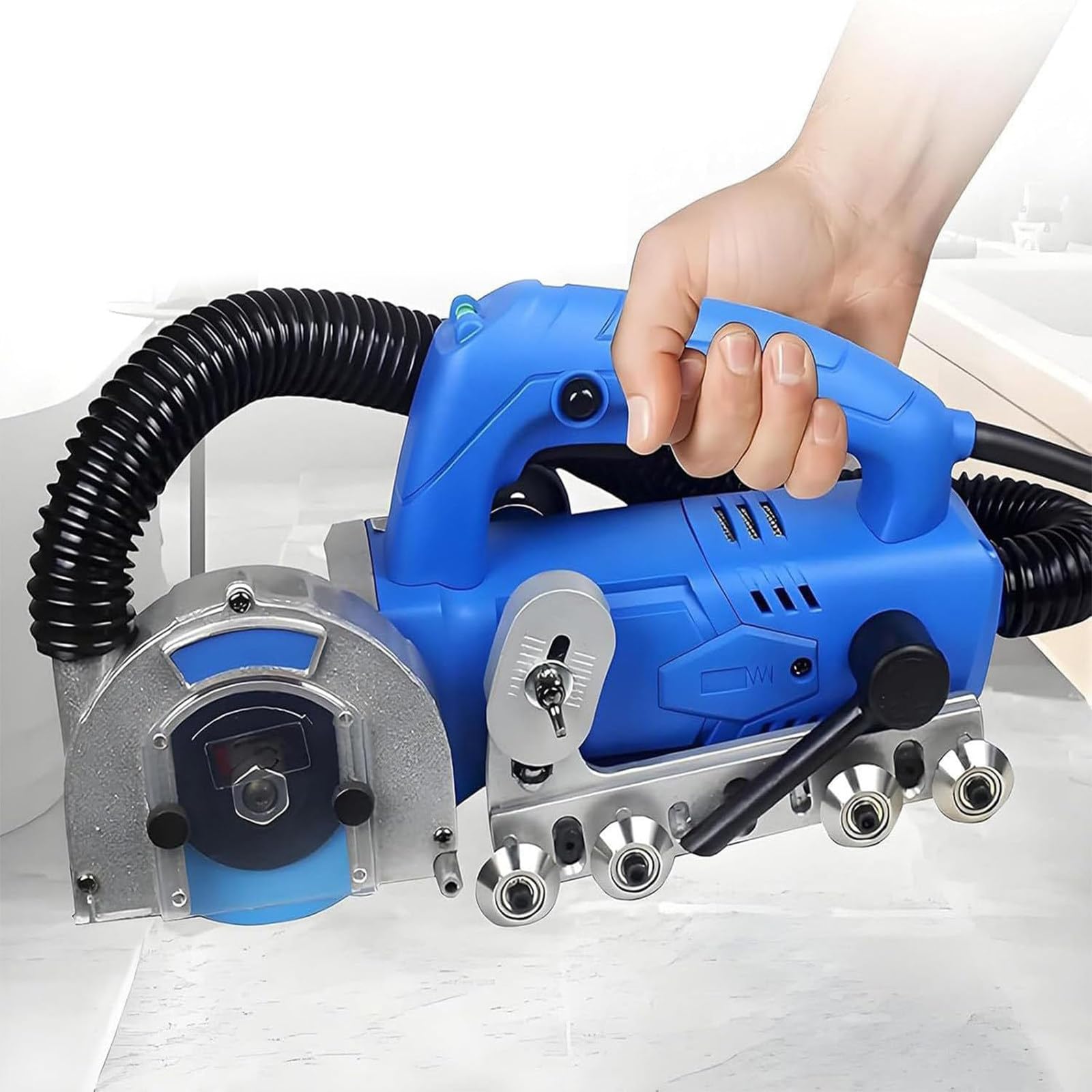 Máquina Limpiadora de Juntas de Azulejos 1200W Máquina Limpiadora de Juntas de Suelo con Ajuste de Profundidad y Rueda de 100mm para Contratistas Casa Máquina Removedora D