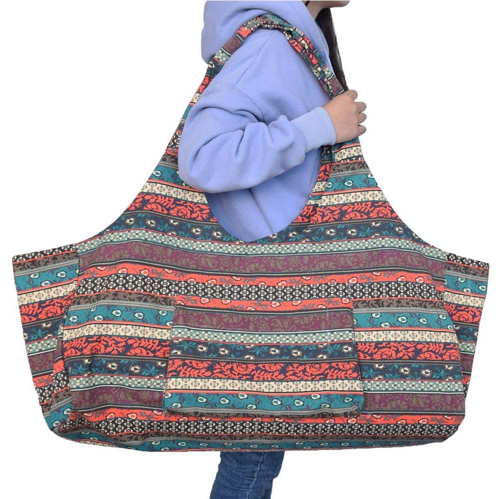 Mu Mianhua Yogamatten-Tasche mit großer Tasche und Reißverschlusstasche, passend für die meisten Matten