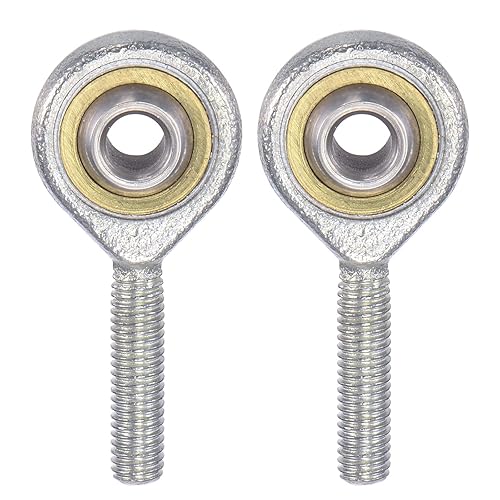 uxcell 2 unids SA5TK POSA5 Rodamiento de extremo de varilla esférico de 0.197 in de diámetro autolubricado Cojinete de junta M5x0.8 Mano derecha