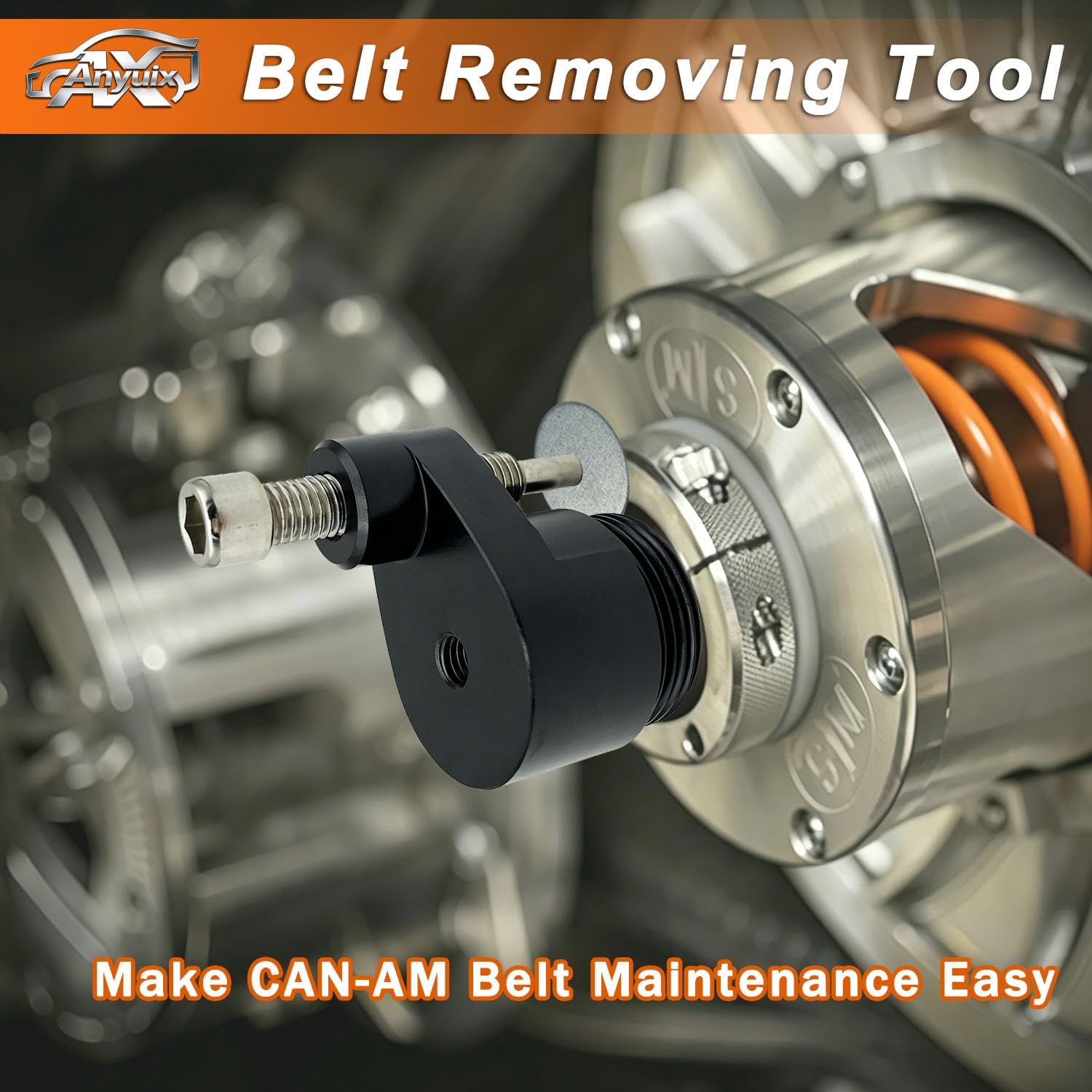 708200720 Belt Removing Tool Kit for Can-Am Belt Removal Tool Clutch Spreader fits Can-Am Defender, Maverick X3, Commander, Sport Max, Trail Models CVT Belts Change Tools 708200686,529000088(Black)