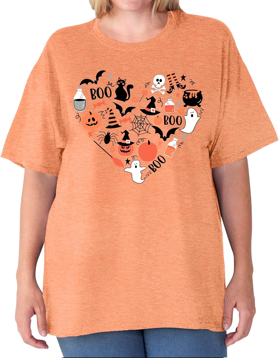 Plus Size Halloween Shirts Women Hocus Pocus Squad T-Shirt Sanderson Sisters Oversized Tee Tops - Image 3