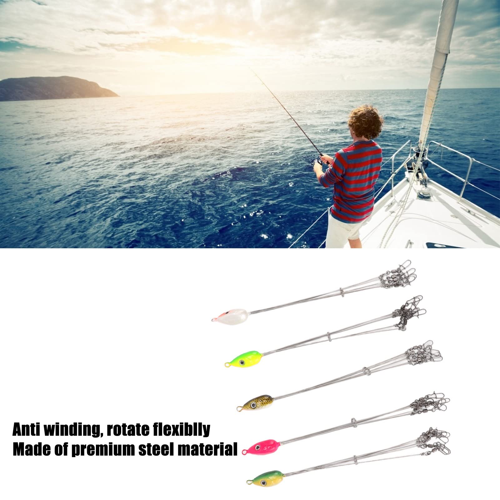 Alabama Rig Bass Fishing Lure - 5 Arms, 4 Blades Umbrella Rig With  Stainless Steel
