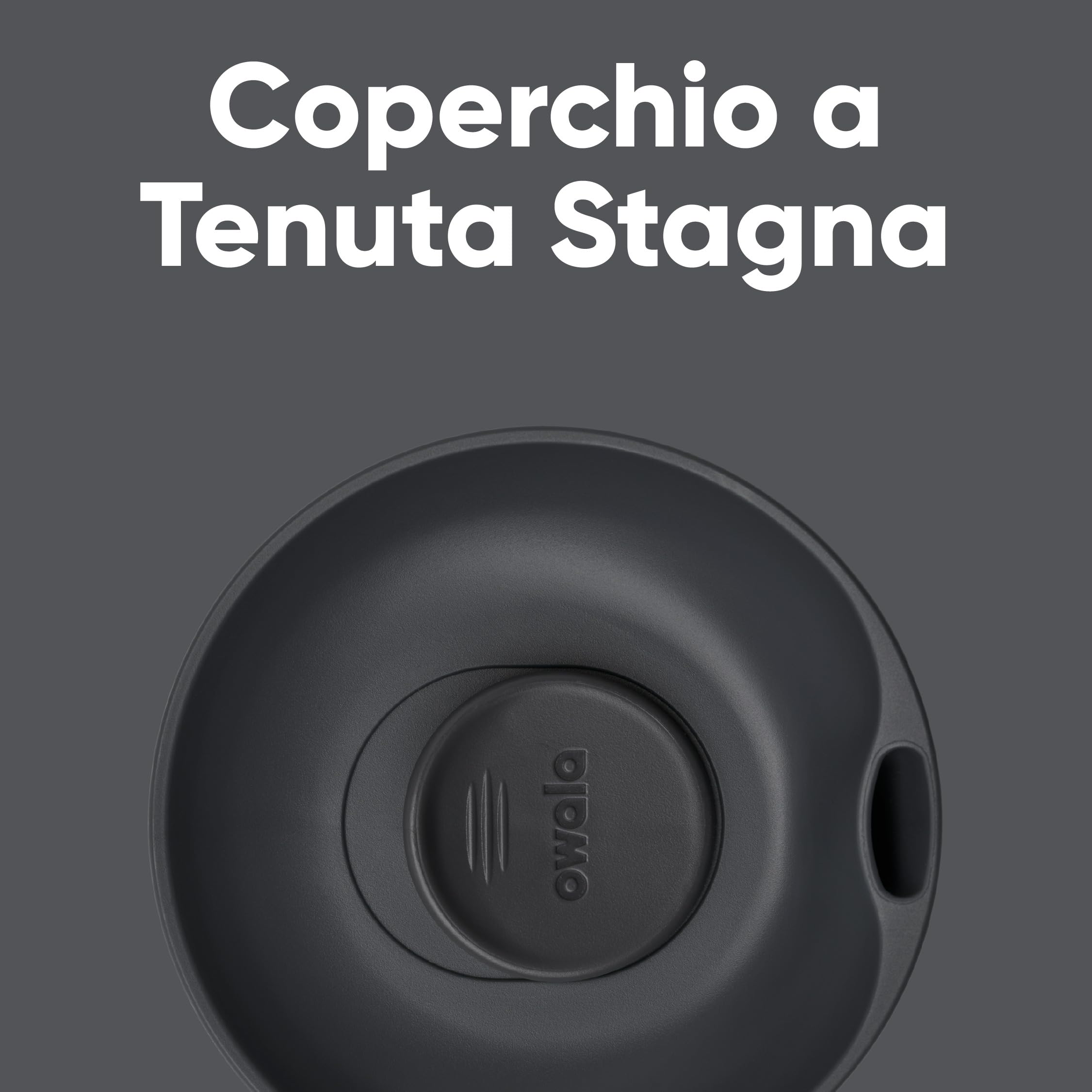 Owala SmoothSip Slider tazza da caffè termica in acciaio inox, 355 ml, bicchiere riutilizzabile per bevande fredde, tazza da viaggio per bevande calde, senza BPA, High Dive