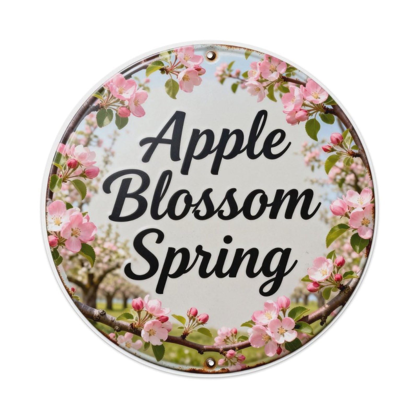 Apple Blossom Spring Metal Tin Sign Plaque