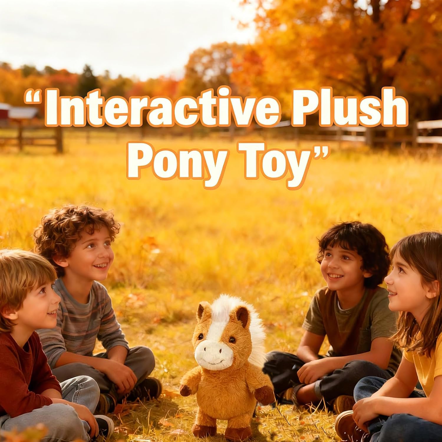 Easfan Talking Pony Repeats What You Say Walking Singing Stuffed Animal Electric Interactive Plush Toy Funny Animated Toy Mimicking Speaking Birthday for Kids Toddlers,9'' - Image 6