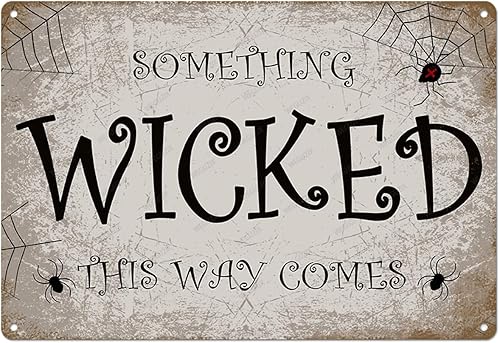 Miniatura 7 de Decoraciones de Halloween, letreros de metal divertidos, póster de arte retro, decoración del día de todos los santos para el hogar, cocina, Letrero