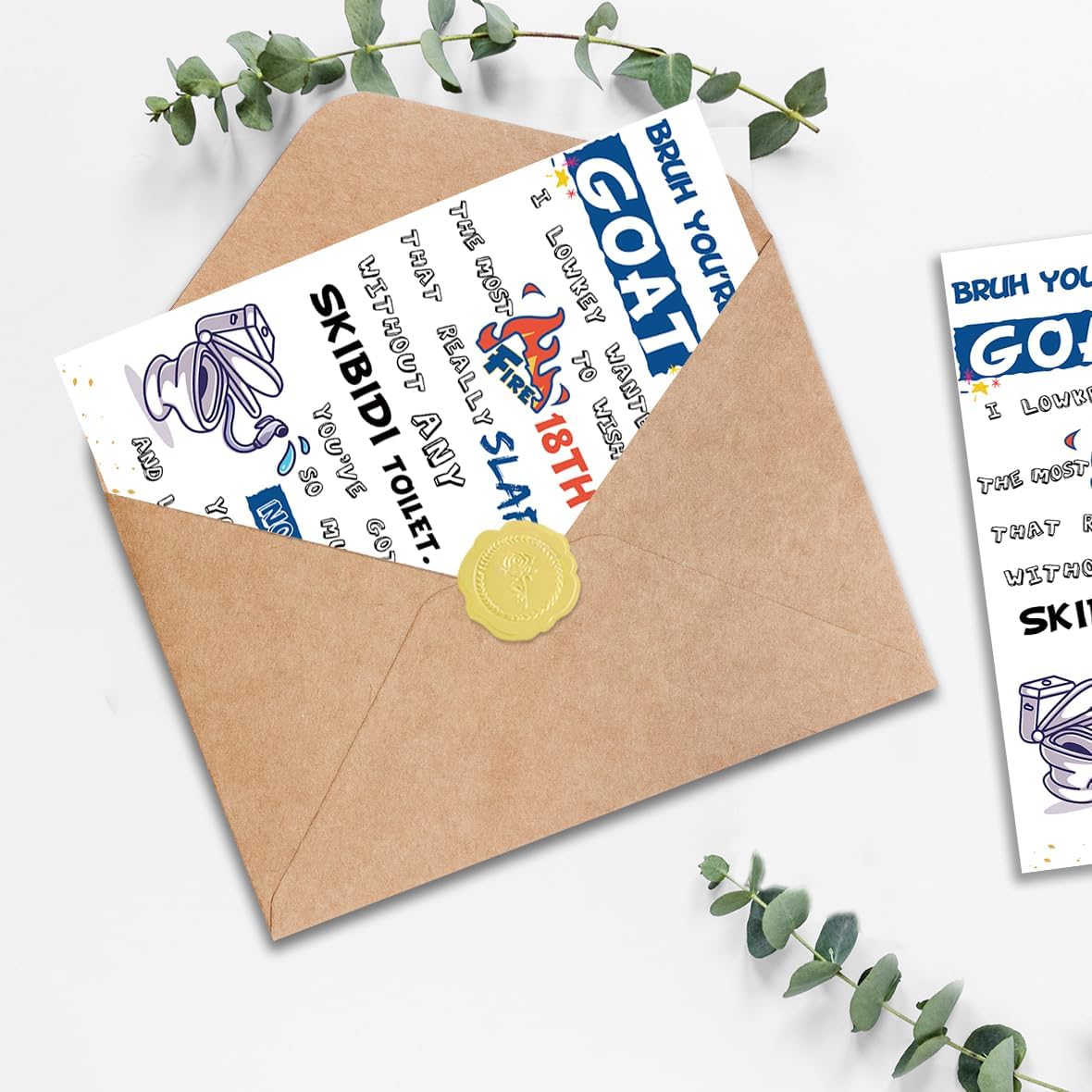 18th Birthday Card Gifts for Boys Girls Son Daughter, 18 Year Old Birthday Decorations for Nephew Niece Teenagers with Gen Z Slang Meme-Inspired Design - Image 4