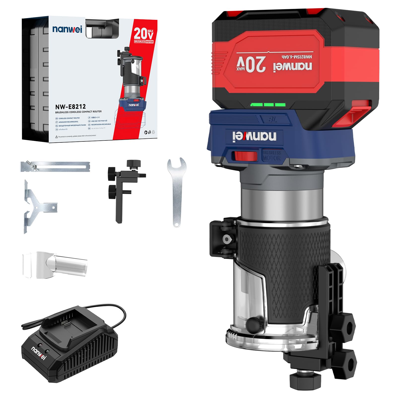 Router Tool, Cordless Router for Woodworking with 6.0Ah Battery, Wood Router for DIY & Pr…