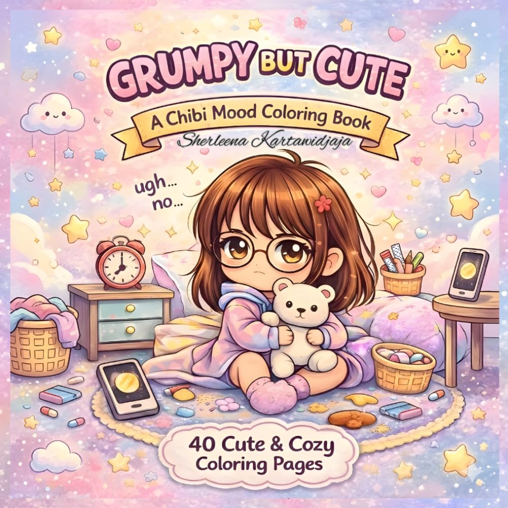 GRUMPY BUT CUTE: A Chibi Mood Coloring Book