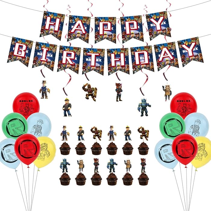 Buy Robot Game Theme Birthday Party Supplies, Gaming Theme Party
