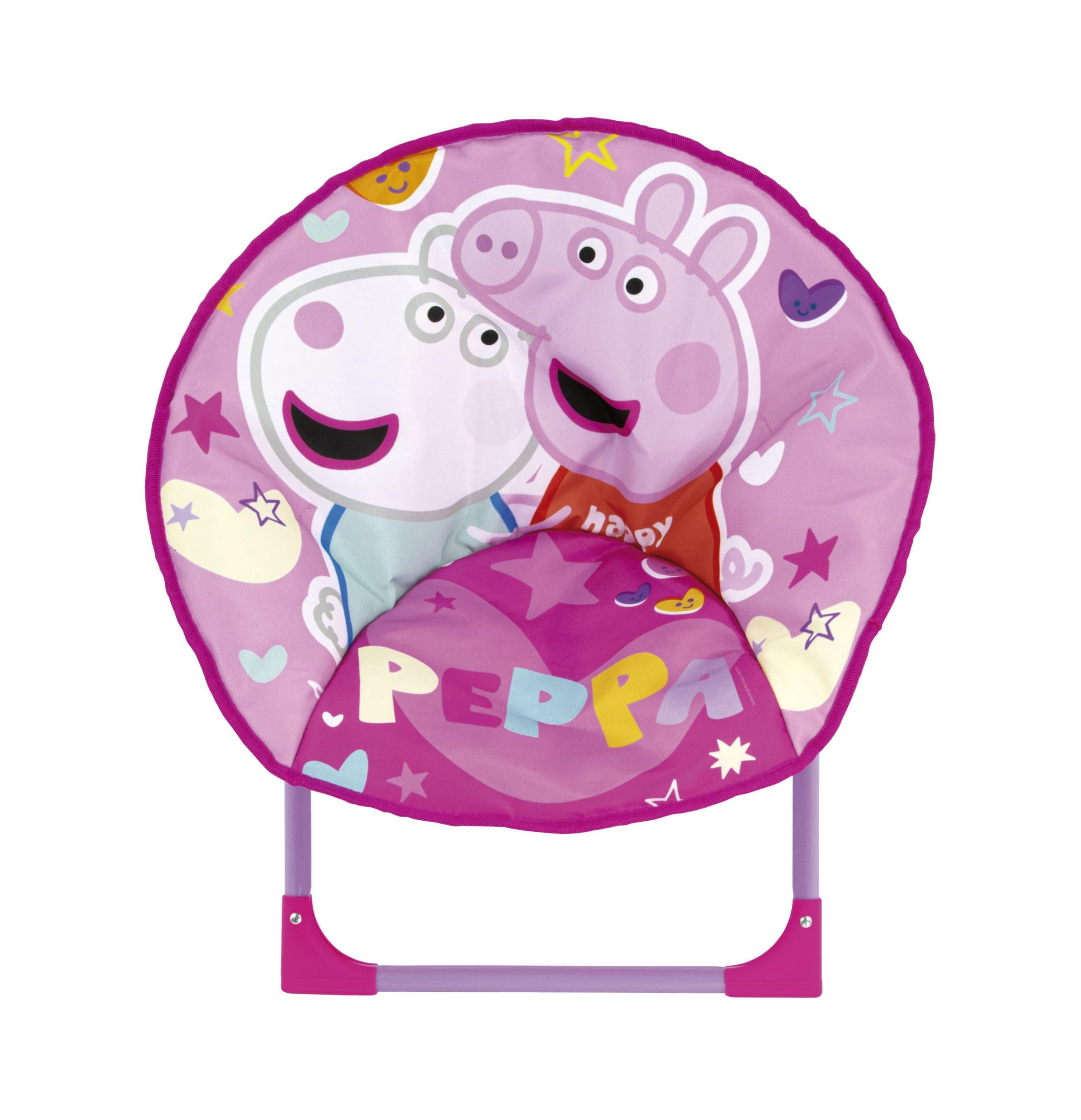 ARDITEX Runder Klappstuhl Peppa Wutz Kinderstuhl, Mond Stuhl, Ø 50 cm
